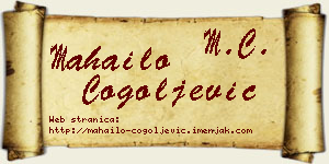 Mahailo Cogoljević vizit kartica